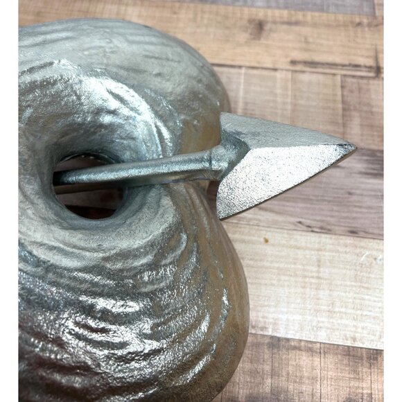 Silver Metallic Heart With Arrow Sculpture Table Decor Large - Picture 2 of 5